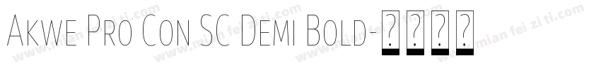 Akwe Pro Con SC Demi Bold字体转换